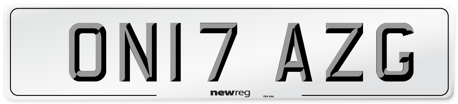 ON17 AZG Number Plate from New Reg